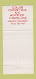 Matchbook Cover - Ozaukee Country Club Curling Mequon WI Christmas 30 Strike
