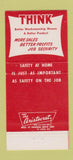 Matchbook Cover - Safety Crown Zellerbrach 30 Strike