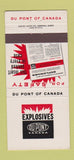 Matchbook Cover - DuPont Safety Explosives Canada  30 Strike