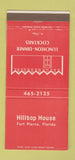 Matchbook Cover - Hilltop House Fort Pierce FL restaurant 30 Strike