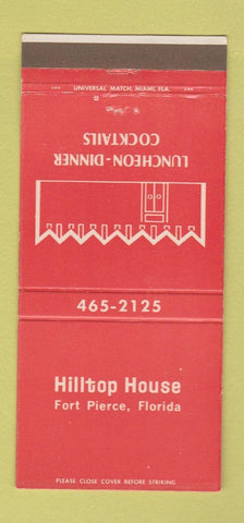 Matchbook Cover - Hilltop House Fort Pierce FL restaurant 30 Strike