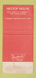 Matchbook Cover - Hilltop House Fort Pierce FL restaurant 30 Strike