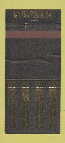 Matchbook Cover - L'Huitriere Restaurant Belgium? 30 Strike