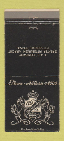 Matchbook Cover - AC Company Pittsburgh PA Airport 30 Strike