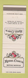 Matchbook Cover - Royal Coach Motor Hotels Dallas Beaumont Houston TX