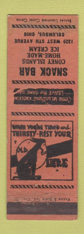 Matchbook Cover - Shack Bar Columbus OH WORN