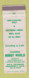 Matchbook Cover - Pasadena Hobby Worth Leather craft Pasadena CA WEAR
