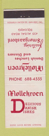 Matchbook Cover - Mollekroen Danish Restaurant Solvang CA #1