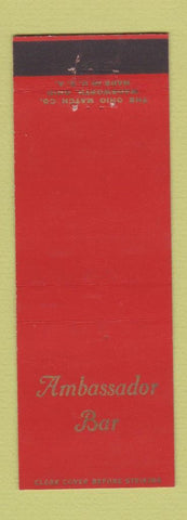 Matchbook Cover - Ambassador Bar Bay City MI