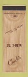 Matchbook Cover - Chick's Detroit MI