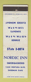 Matchbook Cover - Nordic Inn Sherman Oaks CA WEAR