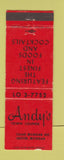 Matchbook Cover - Andy's Town Lounge Inkster MI