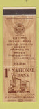 Matchbook Cover - 1st National Bank Fairbanks AK