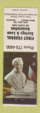 Matchbook Cover - First Federal Savings and Loan Hyannis MA Abraham Lincoln