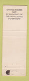 Matchbook Cover - First Federal Savings and Loan Hyannis MA Abraham Lincoln