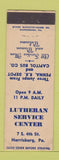Matchbook Cover - Luthern Service Center Harrisburg PA