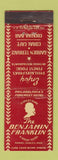 Matchbook Cover - Benjamin Franklin Hotel Philadelphia PA
