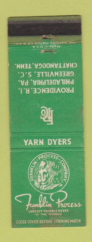 Matchbook Cover - franklin Process Dyers Providence RI Benjamin WEAR
