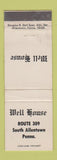 Matchbook Cover - Well House South Allentown PA