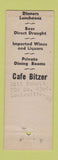 Matchbook Cover - Cafe Bitzer Louisville KY WEAR