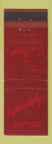 Matchbook Cover - Lipman Wolfes Van Duyn Chocolate WEAR