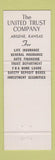 Matchbook Cover - United Trust Company Abilene KS