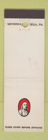 Matchbook Cover - Benjamin Franklin Floor Wax Cleaner Philadelphia PA