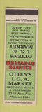 Matchbook Cover - Otten's IGA Grocery