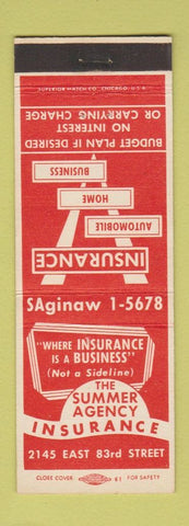 Matchbook Cover - Summer Insurance Agency