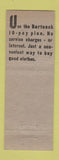 Matchbook Cover - Bartunek's Men's Clothes Chicago?