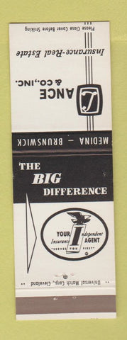 Matchbook Cover - Lance Insurance Real Estate Medina Brunswick OH