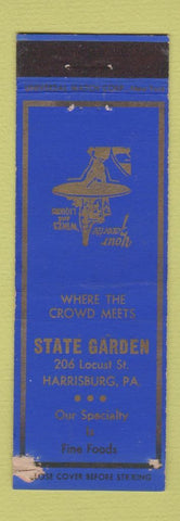 Matchbook Cover - State Garden Harrisburg PA POOR