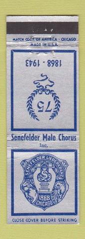 Matchbook Cover - Senefelder Male Choris music Chicago IL 1943 Liederkranz