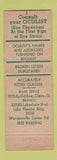 Matchbook Cover - Precision Optical Cleveland OH