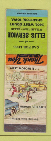 Matchbook Cover - Ellis Service oil gas Chariton IA WEAR