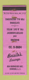 Matchbook Cover - Basile's Lounge Inwood LI NY WORN