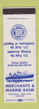 Matchbook Cover - Merchants and Marine Bank Pascagoula Moss Point MS