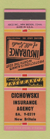 Matchbook Cover - Cichowski Insurance Agency New Britain CT