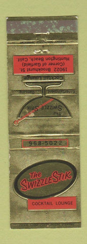 Matchbook Cover - The Swizzle Stick Huntington Beach CA WEAR