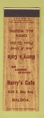 Matchbook Cover - Harry's Cafe Balboa Newport Beach? CA