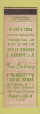 Matchbook Cover - O'Flaherty's Liquor Store New York City WEAR