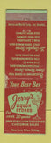 Matchbook Cover - Jerry's Liquor Stores Los Angeles CA WORN