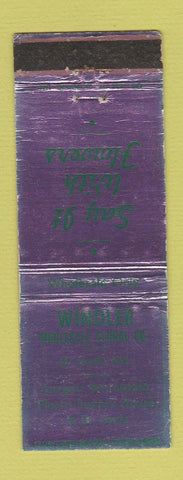 Matchbook Cover - Windler Floral Flowers St Louis MO WEAR