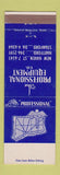 Matchbook Cover - Professional Equipment Medical New Haven Hartford CT