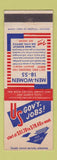 Matchbook Cover - US Government Jobs Civil Service Rochester NY