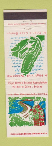 Matchbook Cover - Cape Breton Tourism Sydney WEAR