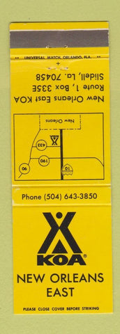 Matchbook Cover - KOA Camp Ground New Orleans LA