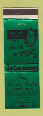 Matchbook Cover - Kay's Beauty Salon Cleveland OH GREEN