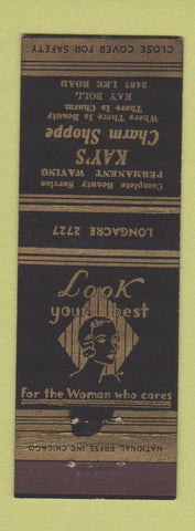 Matchbook Cover - Kay's Charm Shoppe Beauty Salon girlie WEAR