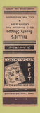 Matchbook Cover - Tillie's Beauty Shop girlie Chicago? WHITE